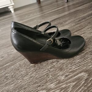 Steve Madden Leather Mary Jane Wedges